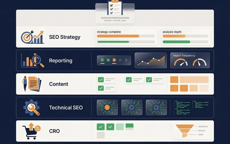 Checklist graphic for choosing an SEO agency in Malaysia