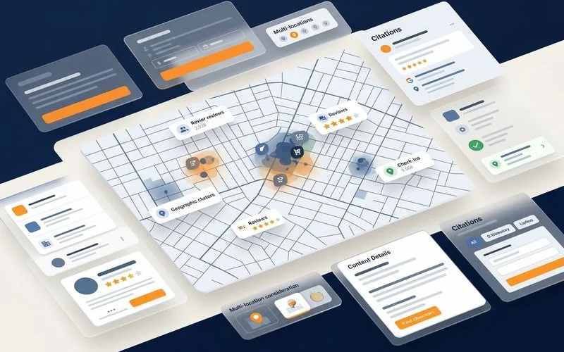 Local SEO scope and cost factors infographic