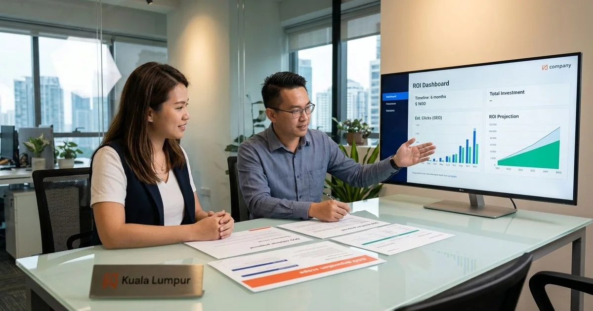 AI search pricing and scope dashboard in modern consultancy setting
