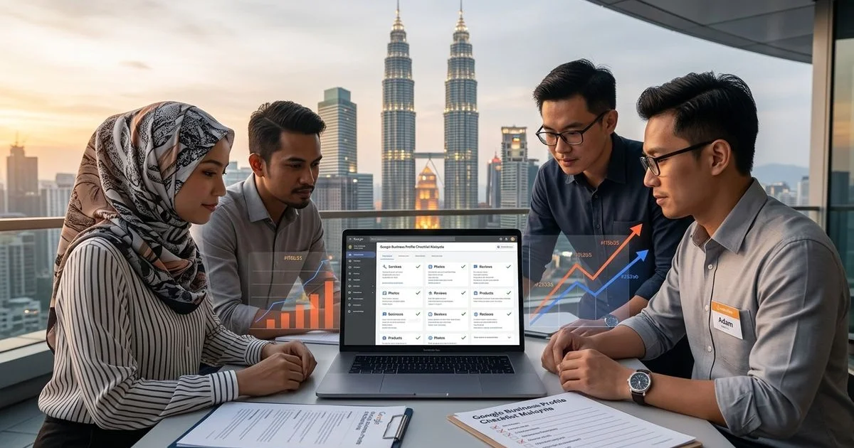 Consultant auditing Google Business Profile checklist for Malaysian SME