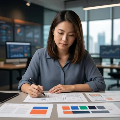 Professional portrait of Cindy, Graphic & Web Design Specialist